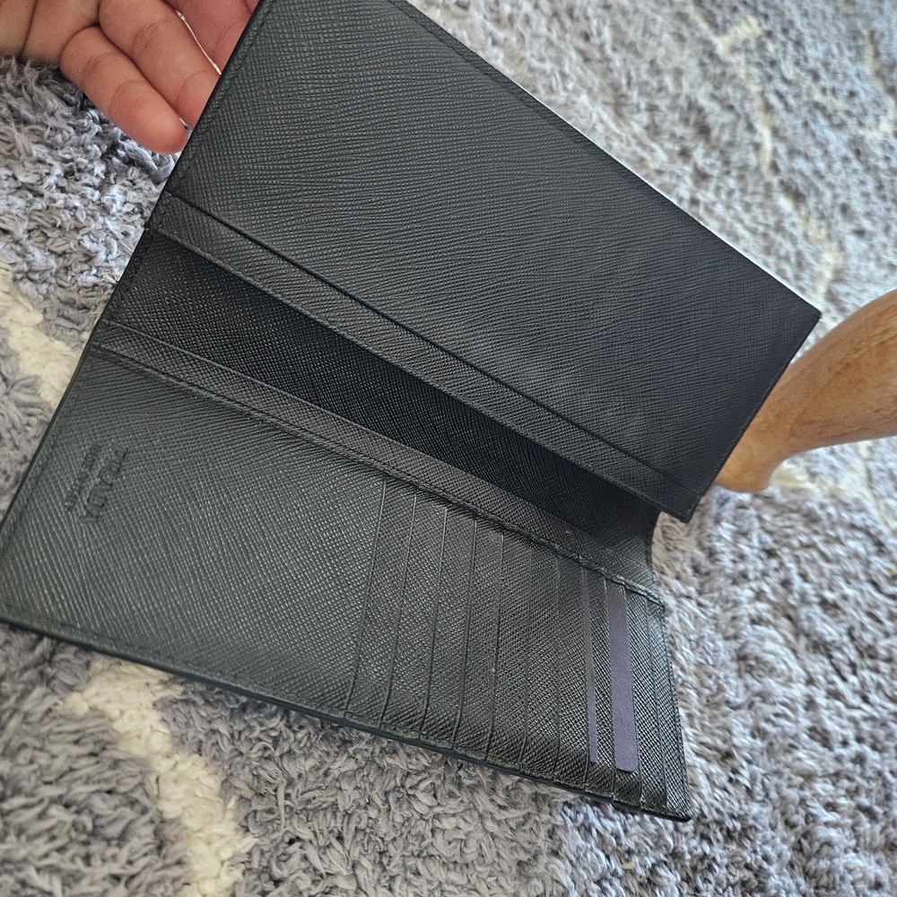 Prada Black Saffiano Leather Long Wallet - Picture 3 of 10